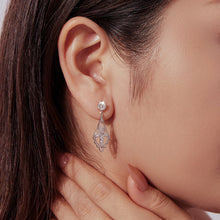 Load image into Gallery viewer, 925 Sterling Silver 0.50 Carat Moissanite Earrings with White Gold Plating for Women