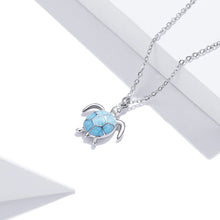 Load image into Gallery viewer, 925 Sterling Silver Adjustable Necklace with Pavé CZ and Enamel, 44cm