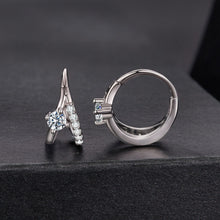 Load image into Gallery viewer, 925 Sterling Silver Moissanite 0.3ct Earrings Size 1.2*0.6cm for Women