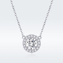 Load image into Gallery viewer, 925 Sterling Silver Plated Platinum 49cm Pavé Setting CZ Necklace for Women