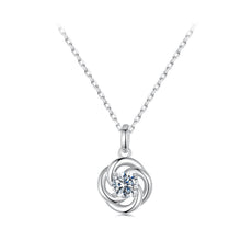 Load image into Gallery viewer, 925 Sterling Silver 0.5 Carat Moissanite Necklace with White Gold Plating for Women