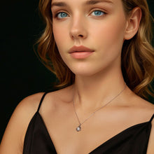 Load image into Gallery viewer, 925 Sterling Silver 0.5 Carat Moissanite Necklace with White Gold Plating for Women