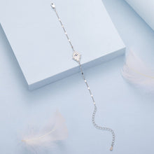 Load image into Gallery viewer, 925 Sterling Silver + White Gold Plated 15cm Adjustable Bracelet with CZ and Synthetic Spinel for Women