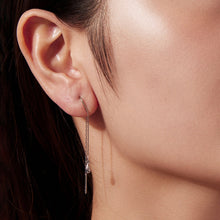 Load image into Gallery viewer, 925 Sterling Silver Plated White Gold Water Droplet Earrings for Women