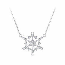 Load image into Gallery viewer, 925 Sterling Silver White Gold Plated 1.8x1.9cm CZ Pendant Necklace for Women