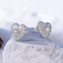 Load image into Gallery viewer, 925 Sterling Silver Earrings with CZ in White Gold Plating for Women