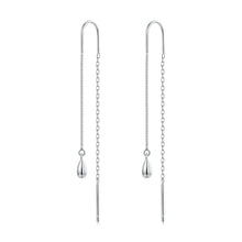 Load image into Gallery viewer, 925 Sterling Silver Plated White Gold Water Droplet Earrings for Women