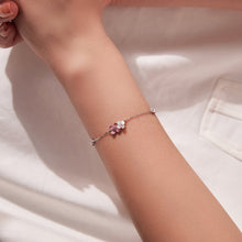 Load image into Gallery viewer, 925 Sterling Silver Enamel Charm Bracelet with Pavé CZ, 15+6cm for Women