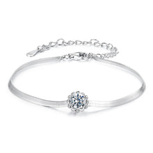 Load image into Gallery viewer, 925 Sterling Silver Moissanite 0.50 Carat Bracelet with Pavé Setting and White Gold Plating for Women