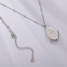 Load image into Gallery viewer, 925 Sterling Silver Necklace with White Gold Plating, 40+5cm Length, CZ & Mother of Pearl Pendant for Women