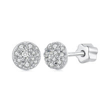 Load image into Gallery viewer, 925 Sterling Silver White Gold Plated Moissanite Earrings Size 10mm for Women
