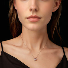 Load image into Gallery viewer, 925 Sterling Silver Moissanite Pendant Necklace for Women - 40+5cm, White Gold Plated, Elegant Jewelry