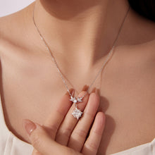 Load image into Gallery viewer, 925 Sterling Silver Moissanite Pendant Necklace with Pavé Setting in White Gold - 40+5cm for Women