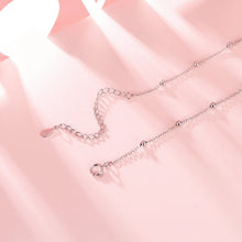 Load image into Gallery viewer, 925 Sterling Silver Necklace with Transparent Glass, 18x15mm Pendant for Women