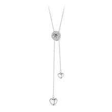 Load image into Gallery viewer, 925 Sterling Silver 5mm Moissanite Necklace with Pavé Setting in White Gold, 450mm Length for Women