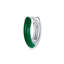 Load image into Gallery viewer, 925 Sterling Silver Enamel Earrings 0.7cm for Women