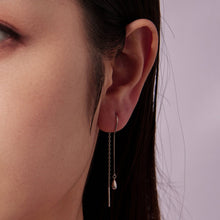 Load image into Gallery viewer, 925 Sterling Silver Plated White Gold Water Droplet Earrings for Women