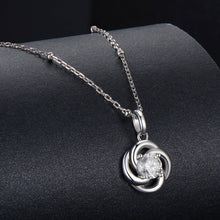 Load image into Gallery viewer, 925 Sterling Silver 0.5 Carat Moissanite Necklace with White Gold Plating for Women