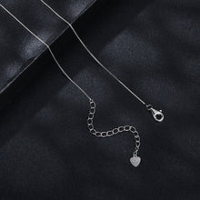 Load image into Gallery viewer, 925 Sterling Silver 5mm Moissanite Necklace with Pavé Setting in White Gold, 450mm Length for Women
