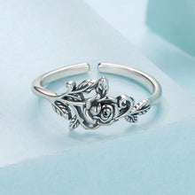 Load image into Gallery viewer, 925 Sterling Silver Oxidized Adjustable Ring for Women