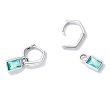 Load image into Gallery viewer, 925 Sterling Silver Earrings with Pavé Setting CZ