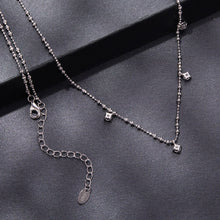 Load image into Gallery viewer, 925 Sterling Silver 0.10ct Moissanite Necklace in White Gold, 40+5cm Chain for Women