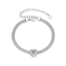 Load image into Gallery viewer, 925 Sterling Silver & 1 Carat Moissanite & CZ White Gold Plated Bracelet for Women
