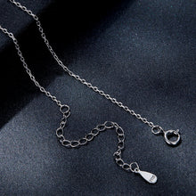Load image into Gallery viewer, 925 Sterling Silver Moissanite Pendant Necklace for Women, 39+5cm, Platinum Plated
