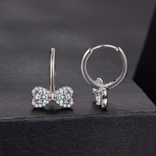 Load image into Gallery viewer, 925 Sterling Silver Moissanite 0.20 Carat Earrings Plated White Gold for Women
