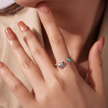 Load image into Gallery viewer, 925 Sterling Silver Enamel White Gold Plated Ring for Women