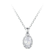 Load image into Gallery viewer, 925 Sterling Silver 1 Carat Moissanite Necklace with Pavé Setting, 400 mm Length for Women