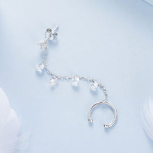 Load image into Gallery viewer, 925 Sterling Silver Earrings with Pave Setting CZ - White Gold Plated for Women