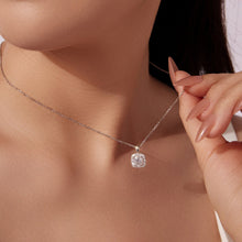 Load image into Gallery viewer, 925 Sterling Silver Moissanite 1.4x1.0cm White Gold Plated Necklace 40+5cm for Women