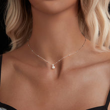 Load image into Gallery viewer, 925 Sterling Silver Moissanite and Freshwater Pearl Necklace 40+5cm for Women