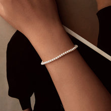 Load image into Gallery viewer, 925 Sterling Silver White Gold Plated Shell Pearl Bracelet 16+6cm for Women