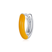 Load image into Gallery viewer, 925 Sterling Silver Enamel Earrings 0.7cm for Women