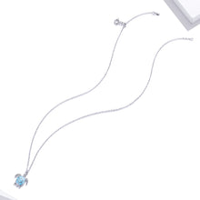 Load image into Gallery viewer, 925 Sterling Silver Adjustable Necklace with Pavé CZ and Enamel, 44cm