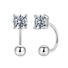 Load image into Gallery viewer, 925 Sterling Silver Moissanite 0.1ct Earrings 1.3cm for Women