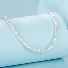 Load image into Gallery viewer, 925 Sterling Silver White Gold Plated Necklace with Quality Shell Pearl for Women