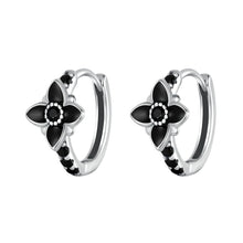 Load image into Gallery viewer, 925 Sterling Silver Enamel and CZ Earrings for Women