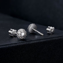 Load image into Gallery viewer, 925 Sterling Silver White Gold Plated Moissanite Earrings Size 10mm for Women