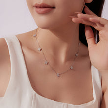 Load image into Gallery viewer, 925 Sterling Silver Moissanite 0.25 Carat Necklace with Pavé Setting for Women