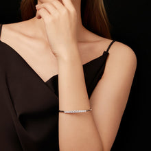 Load image into Gallery viewer, 925 Sterling Silver & Moissanite White Gold Plated Bracelet with 0.5cm Moissanite for Women