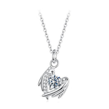Load image into Gallery viewer, 925 Sterling Silver Moissanite White Gold Plated Necklace for Women, Length 40+5cm