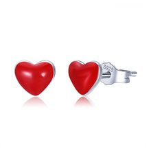 Load image into Gallery viewer, S925 Sterling Silver Plated Platinum Enamel Earrings