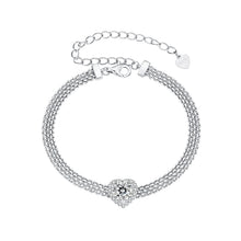 Load image into Gallery viewer, 925 Sterling Silver & 1 Carat Moissanite & CZ White Gold Plated Bracelet for Women