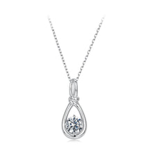 Load image into Gallery viewer, 925 Sterling Silver 1 Carat Moissanite Necklace with White Gold Plating - 40+5cm Length for Women
