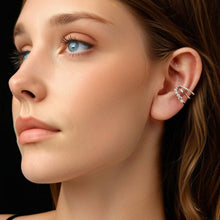 Load image into Gallery viewer, 925 Sterling Silver Earrings with Moissanite and Freshwater Pearl for Women, 1.2*1.7cm, White Gold Plated