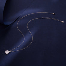Load image into Gallery viewer, 925 Sterling Silver Moissanite 1.4x1.0cm White Gold Plated Necklace 40+5cm for Women