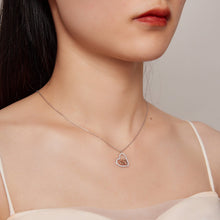 Load image into Gallery viewer, 925 Sterling Silver Necklace with CZ in Rose Gold and Platinum Finish, 400mm Chain Length for Women